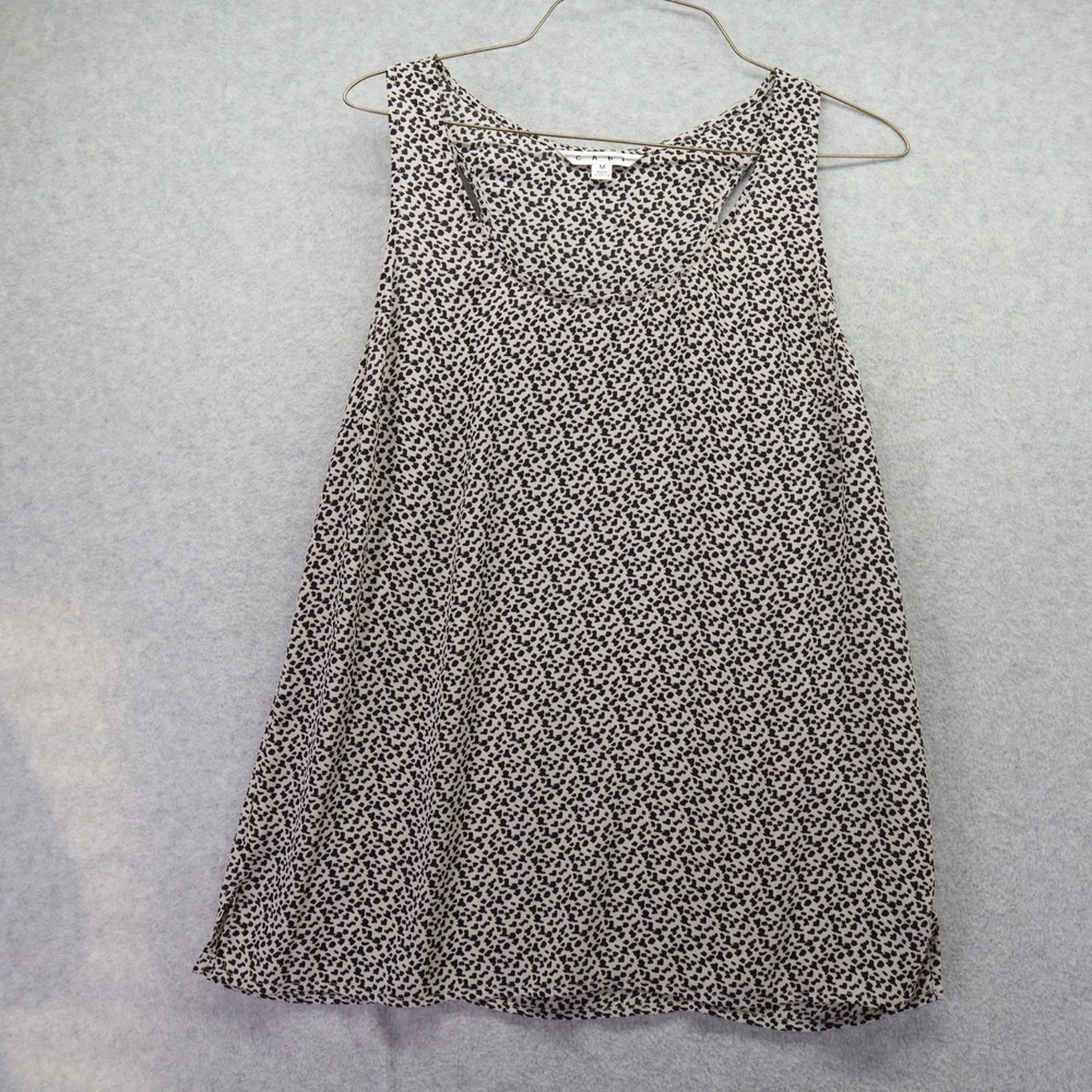 Cabi Top Womens Medium Easy Tank‎ Racerback Scoop Neck Leopard Print Sleeveless